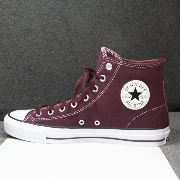 Converse CTAS Pro Hi Sneakers Canvas Deep Bordeaux Maroon Red, Mens Size 11.5 - Picture 8 of 13